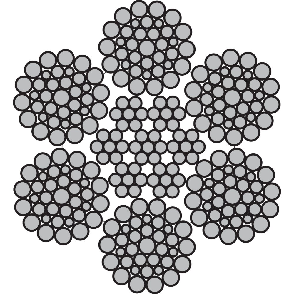 6x36WSIWRC Steel wire rope, lifting wire Certex Finland